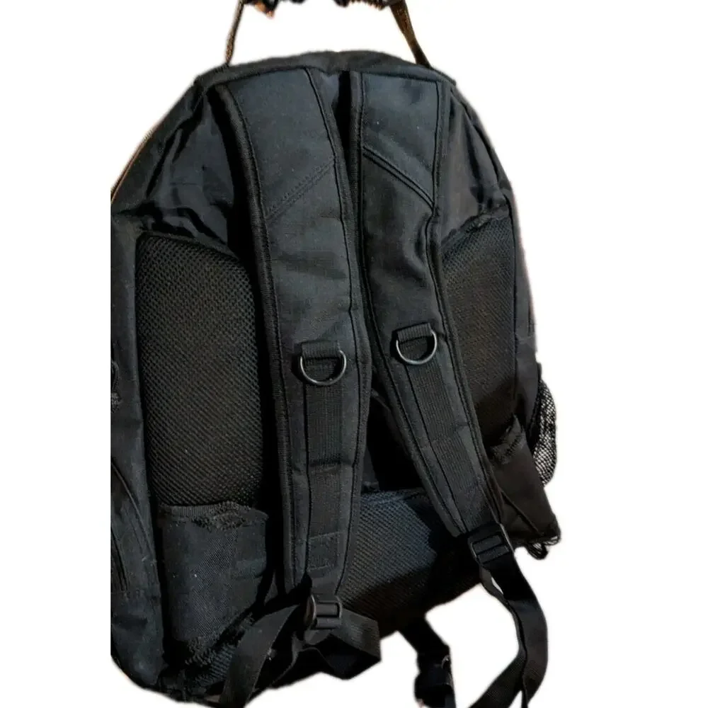 IBM Padded Laptop Backpack Logo Pockets Black Bag Canvas Company Employee
